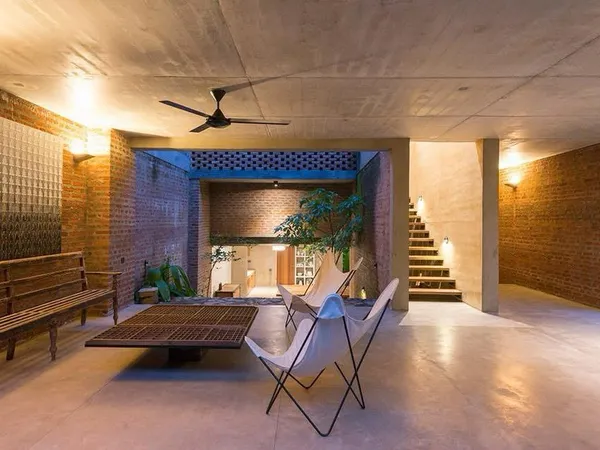Polished Concrete Courtyard Lounge